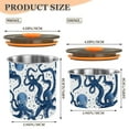 thumbnail image 3 of Octopus Polka Dots Airtight Coffee Bean Canister 30oz Food Storage Containers with Lids For Gournd, Tea, Sugar, Flour, Rice, Cereal, Candy Cookie Jar, 3 of 8