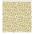 thumbnail image 3 of Geometric Shower Curtain, Combination of Triangular and Quadrilateral Icons Diamond Rhombus, Fabric Bathroom Set with Hooks, 69W X 84L Inches Extra Long, Pale Coffee and White, by Ambesonne, 3 of 3