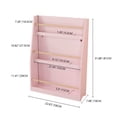 thumbnail image 3 of MOONRIVER 3 Tier Kids Book Shelf, Pink Finish MDF  Pine Wood, 3 of 11