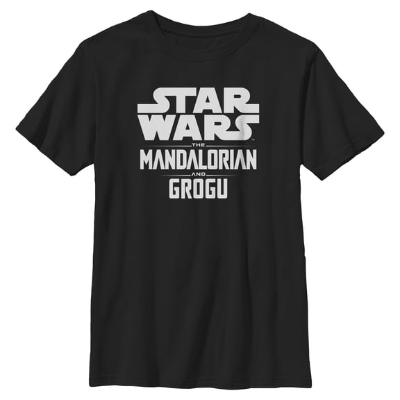 Boys Star Wars: The Mandalorian and Grogu Official Bold Logo T Shirt