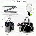 thumbnail image 2 of Large-Capacity Waterproof Pickleball Bags for Men Womens, Adjustable Shoulder Strap Handbag with Zipper Tennis Paddle Compartment Ball Bag Paddle Bag Outdoor Sports Bag, 2 of 6