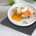 thumbnail image 3 of Silicone Pot Holders for Hot Pan and Pot Pads. Heat Resistant Counter Mats for Tables, Countertops, Spoon Rest and Large Coasters, 4 Pack Color Gray & Dark Green, 3 of 5