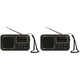 thumbnail image 1 of Radio Portátil Mini Banda De Onda Completa Batería 500mAh Receptor AM/FM Negro, 1 of 5