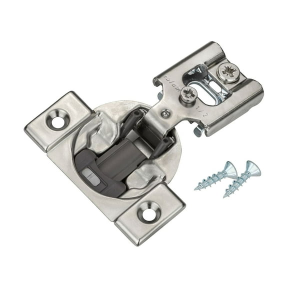 2 Pack 105 Degree Compact 38N Series Blumotion 1/2" Overlay Screw-On Self-Closing Cabinet Hinge
