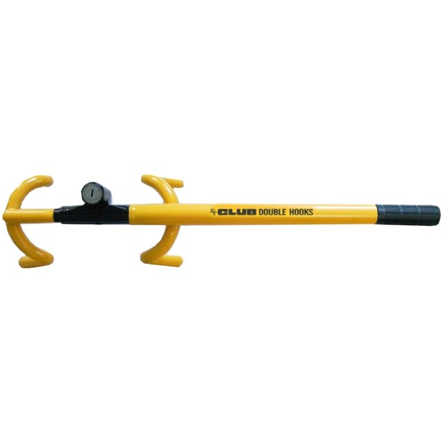 Winner The Club 3000 Twin Hooks Steering Wheel Anti-Theft Lock, Yellow