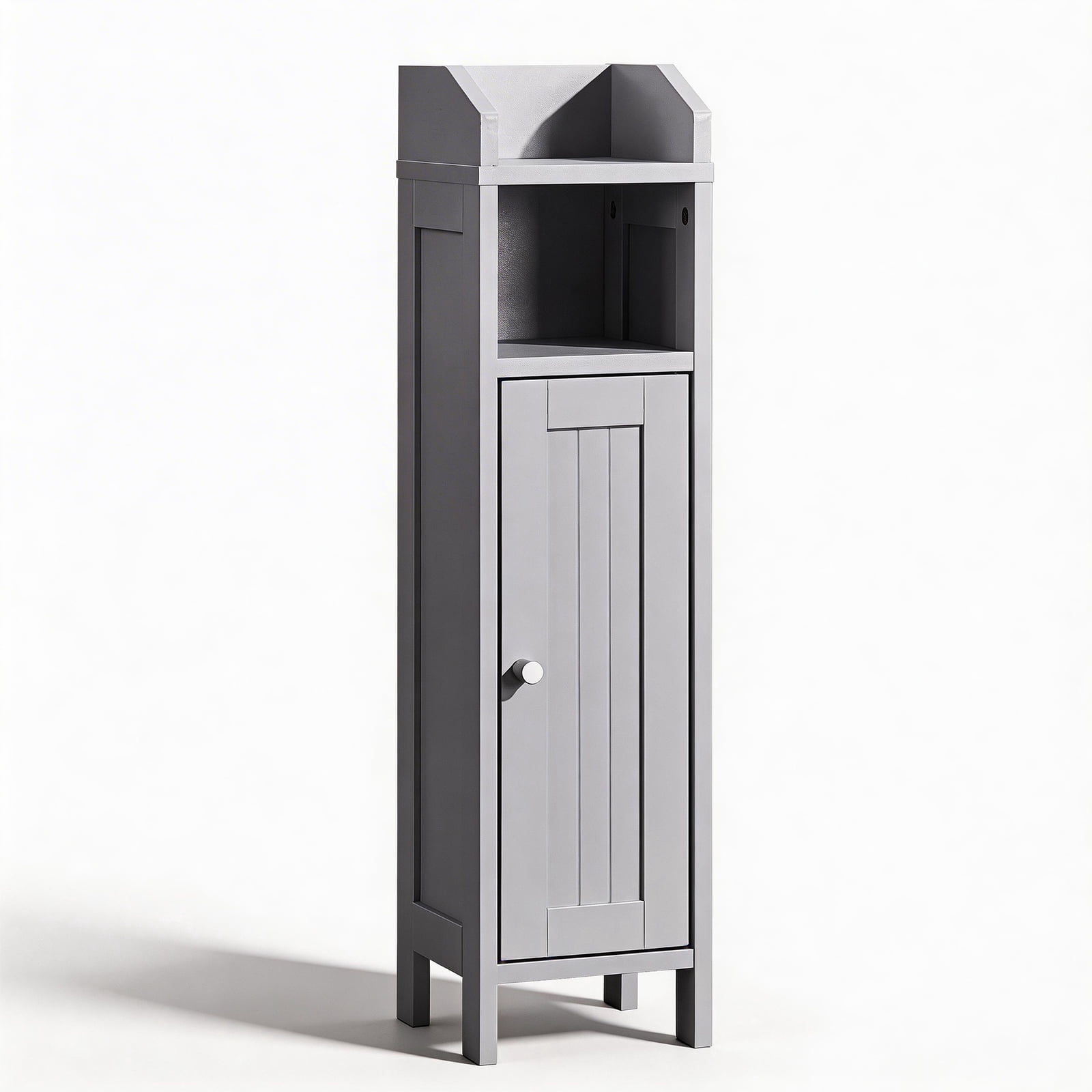 Ktaxon Slim Bathroom Cabinet Storage, Toilet Cabinet with 2 Drawers, beside Toilet Cabinet Saving Space, Gray
