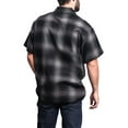 thumbnail image 5 of G-Style USA Men's Western Casual Plaid Short Sleeve Button Down Shirt Y2000S - Charcoal - 3X-Large, 5 of 5