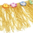 thumbnail image 6 of Table Skirt Hawaiian Luau Flower Grass Garden Wedding Party Beach Decor Khaki, 6 of 6