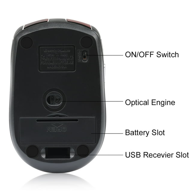 Xingzhi Wireless Gaming Mouse Adjustable DPI 2.4G Cordless Optical Game Mice 6 Buttons Optical Mouse for Laptop Notebook PC, Green