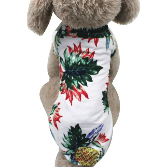 Summer Cool Beach Hawaiian Shirt Pet Dress Fashion Pet Short Sleeve