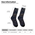 thumbnail image 2 of Honeii Copper-Gold Gloss Outline Rose Print Adult Socks,Crew Socks,Casual Calf Socks,Daily Wear Socks for Men & Women, Perfect for Sports, Casual and Everyday Use, 2 of 6