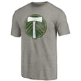 thumbnail image 2 of Men's Gray Portland Timbers Distressed Primary Logo Tri-Blend T-Shirt, 2 of 3