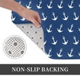 thumbnail image 3 of Non Slip Door Mat, white anchor darkblue print Fast Drying Bath Tub Mats, Absorbent Bathroom Rugs Entrance Welcome Mat, Bath MatS for Tub, Floor, Home, Kitchen, Hotel,16x24in, 3 of 7