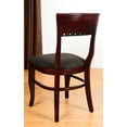 thumbnail image 3 of Beechwood Mountain LLC Biedermier Chairs (Set of 2) Walnut With Linen Seat Walnut Finish Wood Upholstered Dining Height Linen Traditional, Vintage, 3 of 5