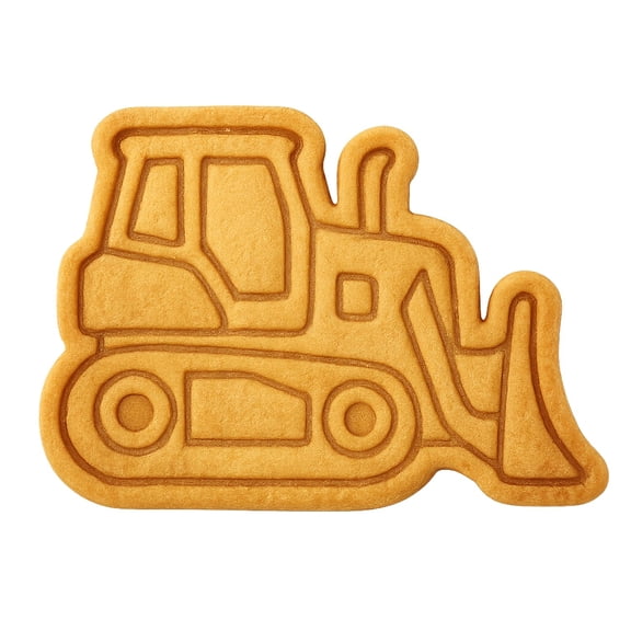 Mighty Gadget Construction Bulldozer Cookie Cutter & Stamp - 4x2.67" Fun Shape for Kids' Baking Projects (Random Color)