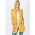 thumbnail image 5 of Big Pocket Open Cardigan with 3/4 Sleeves Various Colors, 5 of 21