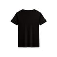 thumbnail image 2 of Girls' Funny Cotton Tee - Casual Short Sleeve, Black with Colorful Letter Print, Soft & Comfortable Summer Top for Youngsters, Humorous Graphic Tee | Relaxed Fit Shirt | Soft Cotton Tee, 2 of 6