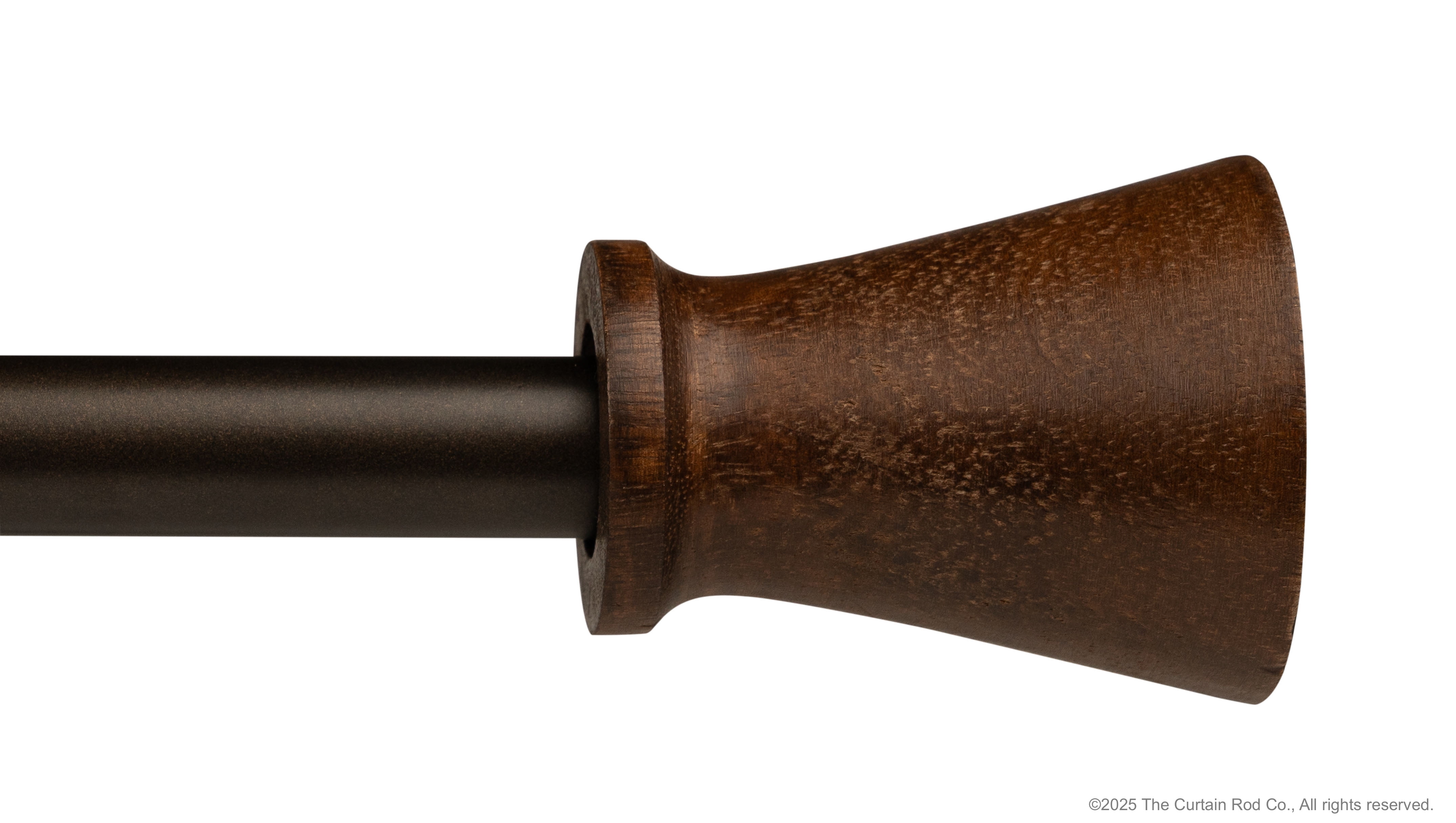 Modern Wood Bronze Fluted Style 84-144 Curtain Rod Set
