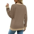 thumbnail image 5 of Fantaslook Color Block Sweatshirts for Women Crewneck Long Sleeve Shirts Fashion Tops Pullover Sweatshirts Fall Outfits, 5 of 10