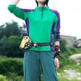 thumbnail image 3 of MHFRRA Camiseta de Manga Larga con Protección Solar para Mujer, Ligera, de Secado Rápido, para deportes Al Aire Libre, Senderismo y Montañismo. Verde, 3 of 8