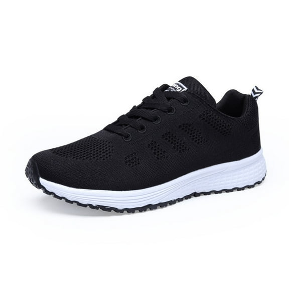 Casual Shoes Lace Up Walking Mesh Lightweight Slip-on Flat Shoe Simple Style Platform Lightweight Fashion Sneakers Fitness Jogging Size 40