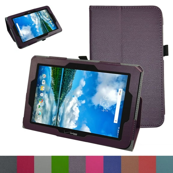 Labanema 10.1" Verizon Ellipsis 10 Case, PU Leather Folio Stand Protective Case, Cover for 10.1" Verizon Ellipsis 10 (Purple)