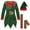 k-Green431, variant on ANINEO Child Girls Dress Gown Kids Party Elegant Elven Outfits Sets For Pageant Performance Long Sleeve Clothes Fashionable