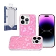 thumbnail image 2 of Designed for Apple iPhone 15 Pro Max Fashion IMD Design Pattern Cute Design Hybrid with Magnetic Circle MagSafe Compatible Phone Case Cover [Hearts Pink], 2 of 4