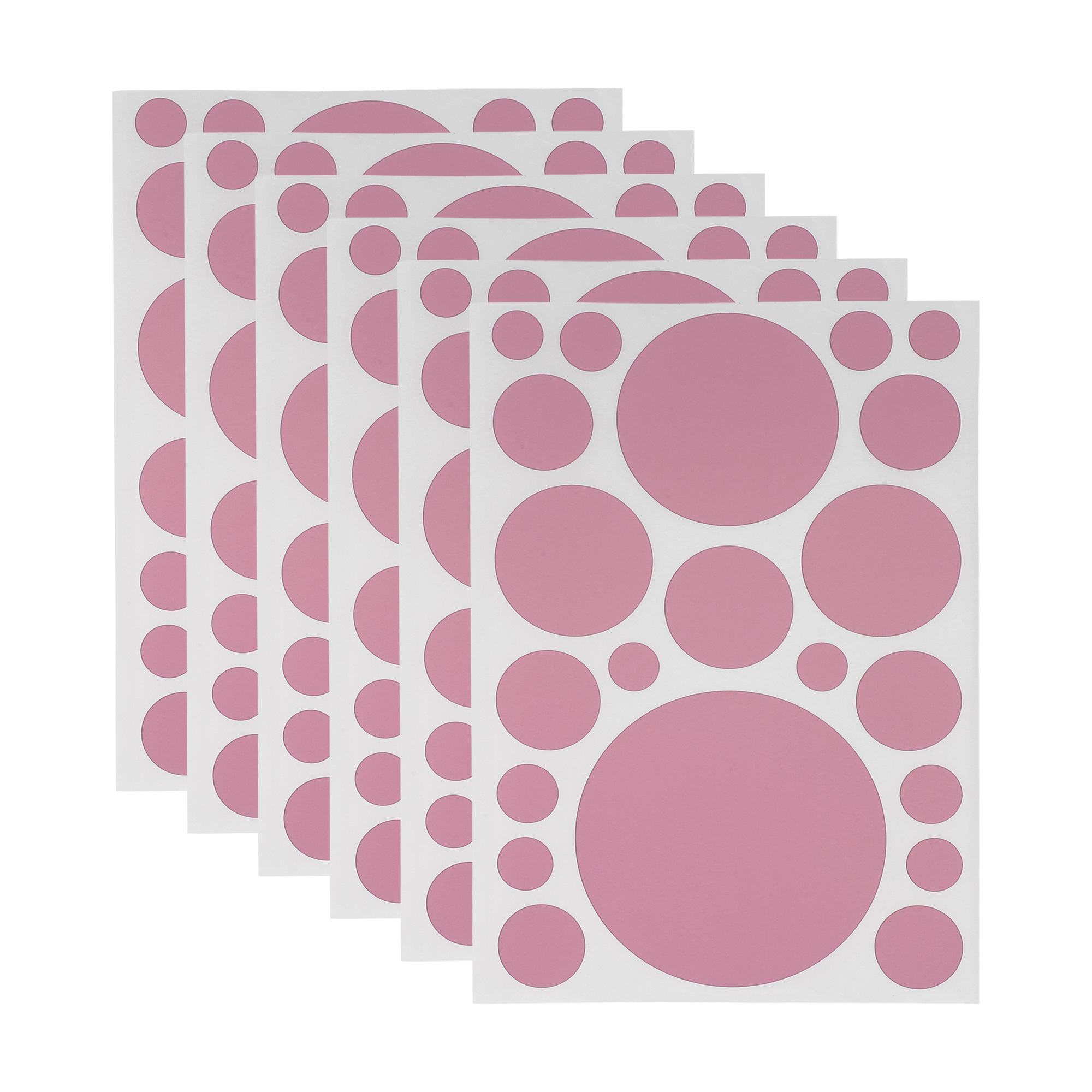 Unique Bargains Mall Large Round Dots Gift Stickers 6PCS Pink