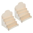 thumbnail image 5 of Hemoton 2pcs Wood Tiered Display Stand For Greeting Cards Multi-Purpose Sticker Display Stand For Vendors Counter Retail Display Rack For Postcard Brochure Picture, 5 of 7