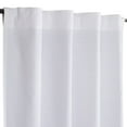 thumbnail image 5 of Bedding Craft White Cotton Tab Top Curtains – Semi Sheer Light Filtering Window Drapes, Machine Washable and Elegant Modern Design – Set of 2, 50"x63", 5 of 10