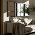 thumbnail image 3 of BEAUTYPEAK 65"x 23" Rectangular Full Length Windowpane Mirror Wall-Decor Mirror,Black, 3 of 5