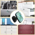 thumbnail image 5 of 4 Pcs Cabinet Handle Drawer Pulls Lips Print Knobs with Screws Square Furniture Office Cabinet Knob Decoration, 5 of 7