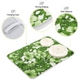 thumbnail image 4 of Flowers in Green Leaves Dish Drying Mat Microfiber Kitchen Pad Large Counter Absorbent Dish Mats Drainer Rack 16"x18", 4 of 7