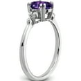 thumbnail image 3 of Sterling Silver Rhodium-Plated Amethyst And Diamond Ringsize 6 - Jbsp, 3 of 5