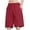 Wine, variant on fatyb Big and Tall Mens Casual Shorts Wide Leg Drawstring Shorts Elastic Waist Lightweight Summer Shorts