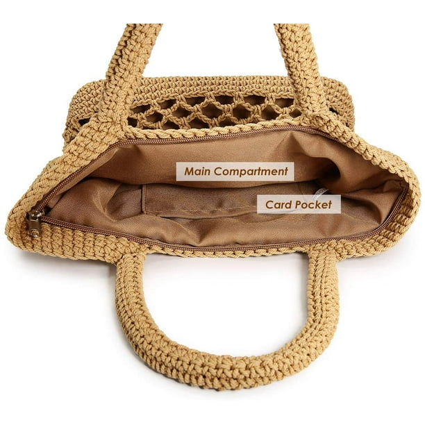 Braided Cotton Rope Shoulder Bag Casual Ladies Beach Bag Walmart