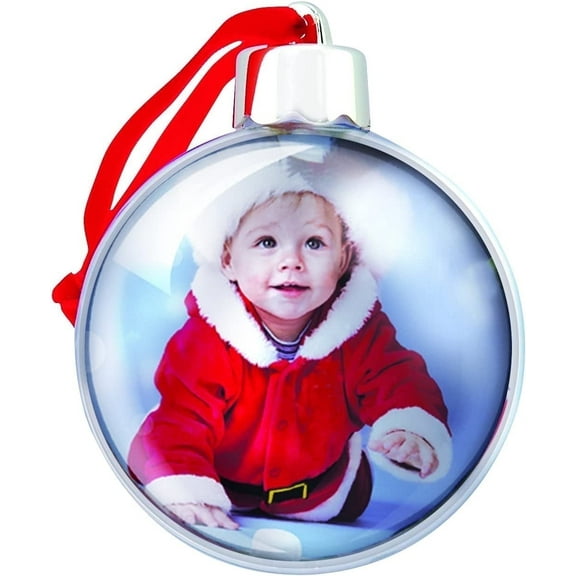 Neil Enterprises Inc. 2.875" Diameter 2-Photo Plastic Ball Ornament