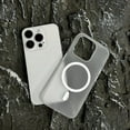 thumbnail image 1 of Premium Aesthetics Ins-Style Clear Magnetic Silicone Case – (Matte white,iPhone 15 Pro), 1 of 6