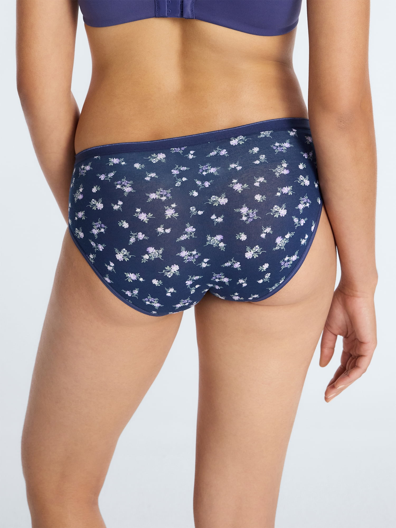 Joyspun Women's Cotton-Blend Hipster Panties, 6-Pack, Sizes S-XXXL