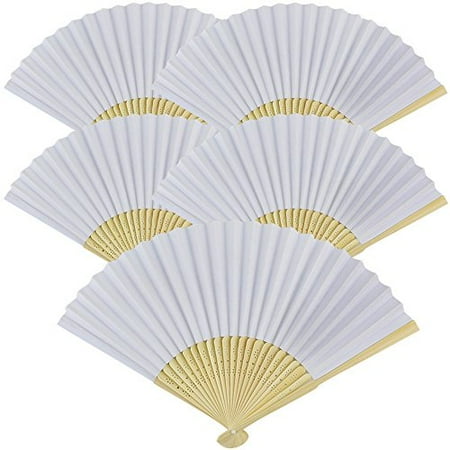 Folding Hand Fan - Just Artifacts Folding Paper Hand Fan 8.25