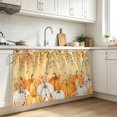 thumbnail image 3 of Orange Thanksgiving Sink Skirt Curtain 32''x55'',Fall Country Pumpkin Leaves Flowers Cabinet Door Curtain Pantry Utility Curtains,Bathroom Kitchen Laundry Privacy Drape Waterproof Dishwasher Curtains, 3 of 9