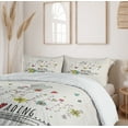 thumbnail image 6 of Saying Duvet Cover Sets, Autumn is Loading Phrase Flowers Arrow Floral Elements Vintage Style Art, Bedding Set 2 Duvet Covers & 4 Pillowcases, 2 Pack Cal King Size, Red Yellow Beige, by Ambesonne, 6 of 7