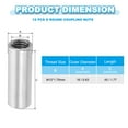 thumbnail image 2 of Uxcell Round Coupling Nuts, M12x1.75mm Female Thread 45mm(1.77") 304 Stainless Steel Rod Hardware Coupling Nuts, Pack of 12, 2 of 5
