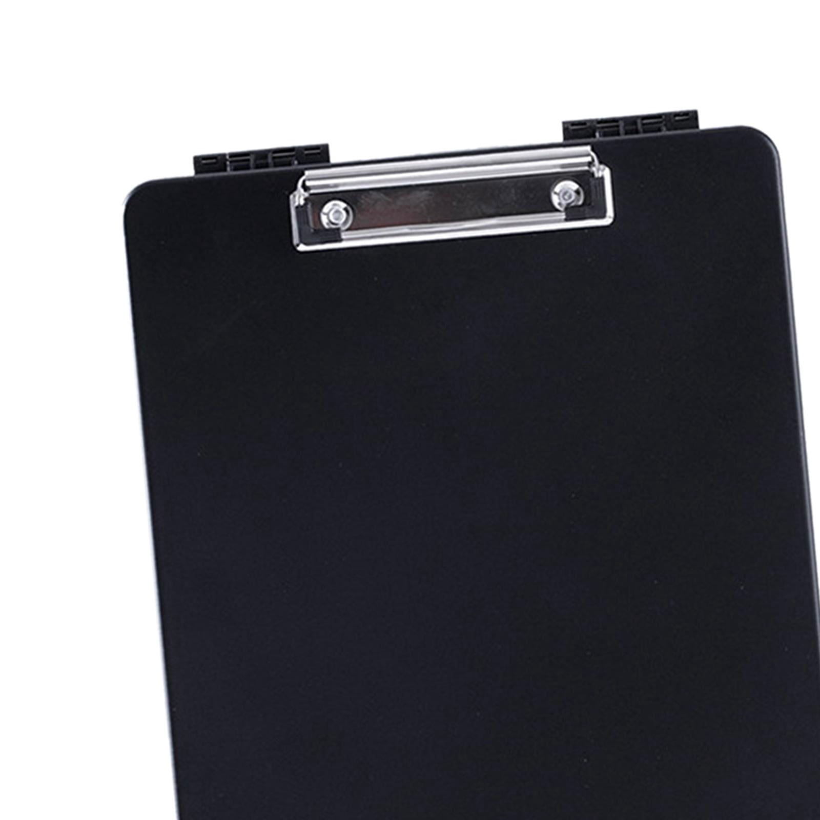 A4 Clip Board Folder Fastener File Folders Durable Storage Clipboard Box Teachers Utility Gifts Documents Paper Writing Pad Holder Work black