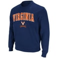 thumbnail image 2 of Men's Colosseum Navy Virginia Cavaliers Team Arch & Logo Tackle Twill Pullover Sweatshirt, 2 of 3