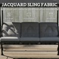 thumbnail image 4 of 3-Person Porch Swing Chair, Patio Swing Bench with Adjustable Canopy, Removable Thicken Cushion and Weather Resistant Steel Frame for Outdoor, Garden, Poolside Light Grey, 4 of 18