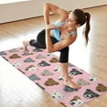thumbnail image 6 of Pit Bull Terrier Hot Yoga Mat Towel Non Slip for Hot Yoga - Quick-Drying Yoga Mat Cover with 4 Corner Pockets with Travel Bag - Hot Yoga Towel Non Slip Grip Moisture Wicking Sweat 70"x26", 6 of 6