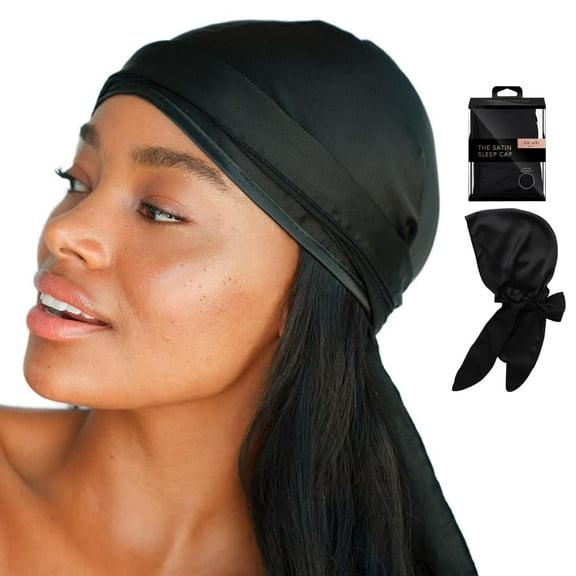 Kitsch Anti Frizz Women's Sleep Cap, Black