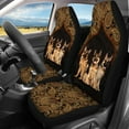 thumbnail image 3 of Xoenoiee Boho German Shepherd Dog Pattern Car Seat Covers Front Seat Protector Split Bench Cover Full Set 4 pcs Auto Seat Protector Pads, Universal Fit, for Car SUV Van Truck, 3 of 7